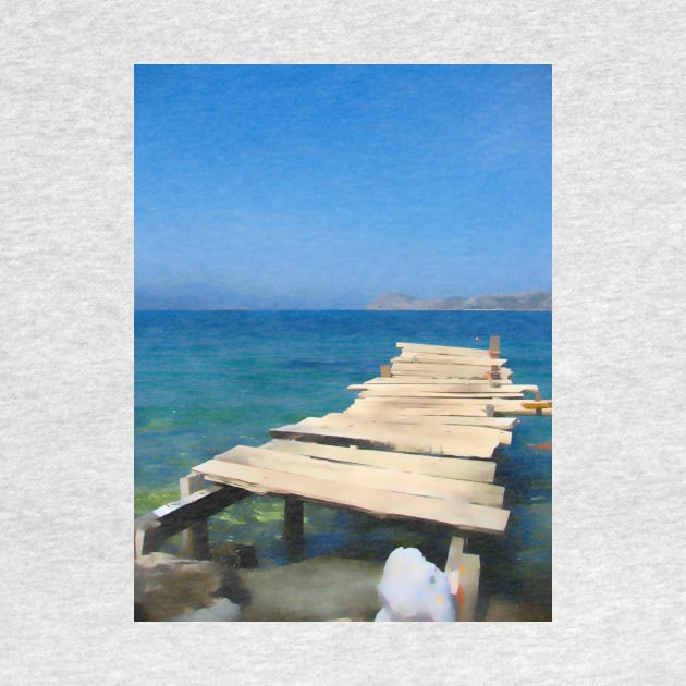 Sea jetty art print by stuartchard